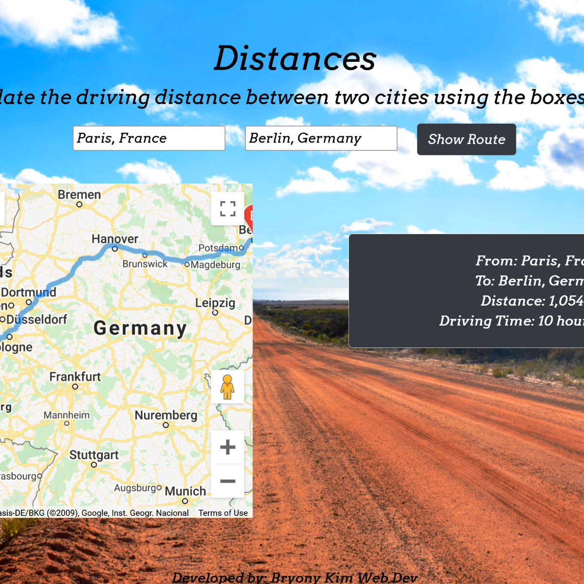 DistanceBetweenCities